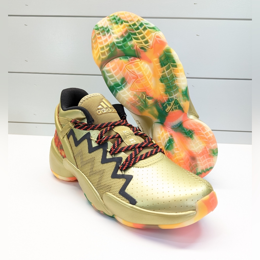 Adidas D.O.N ISSUE 2 Gummy Bear Donovan Spida Mitchell Gold Sneakers Men's 8.5